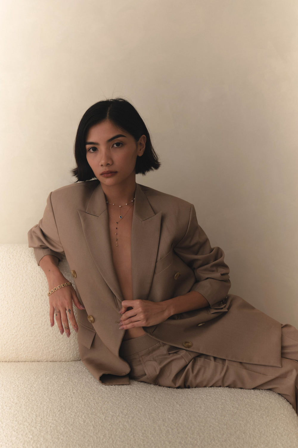 3-Piece Double Breasted Blazer Suit Set